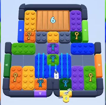 Color Block Jam level 497: screenshot of the board