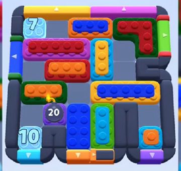 Color Block Jam level 680: screenshot of the board