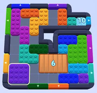 Color Block Jam level 1377 / 1383 / 1370 / 1380 / 2278: screenshot of the board