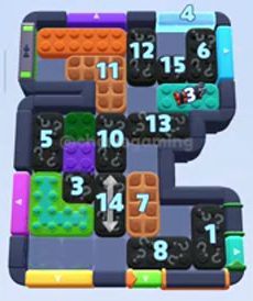 Color Block Jam level 1239 / 2144: screenshot of the board