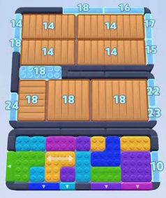 Color Block Jam level: screenshot of the board