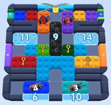 Color Block Jam level 810 / 1705: screenshot of the board