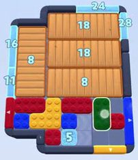 Color Block Jam level 1634: screenshot of the board