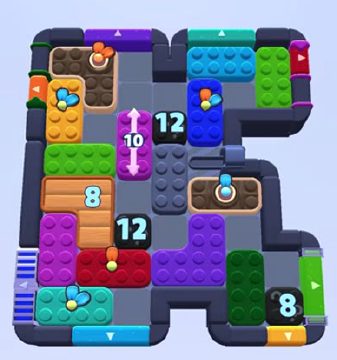 Color Block Jam level: screenshot of the board