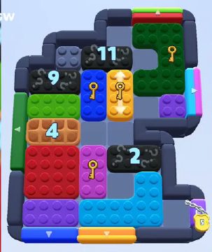 Color Block Jam level 976 / 979 / 1877: screenshot of the board
