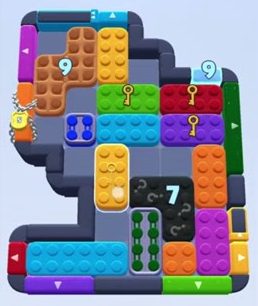 Color Block Jam level 1064 / 2001: screenshot of the board