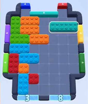 Color Block Jam level: screenshot of the board