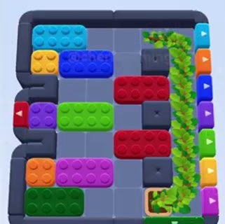 Color Block Jam level 1553: screenshot of the board
