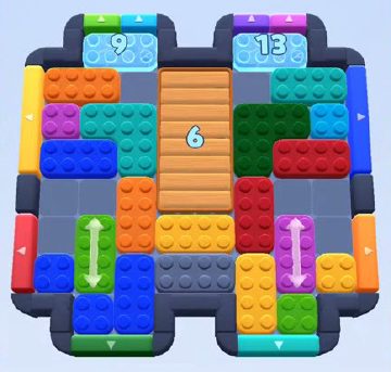 Color Block Jam level 329 / 452 / 723 / 1167: screenshot of the board
