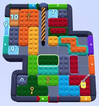 Color Block Jam level 1328 / 1331: screenshot of the board