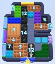 Color Block Jam level: screenshot of the board