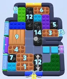 Color Block Jam level 1513 / 2423: screenshot of the board