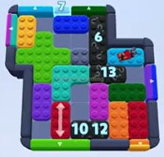 Color Block Jam level 937 / 935 / 1718 / 1870: screenshot of the board
