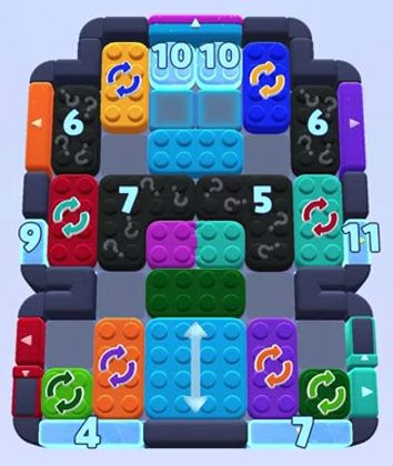 Color Block Jam level 1280 / 1283: screenshot of the board