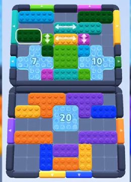 Color Block Jam level 144: screenshot of the board