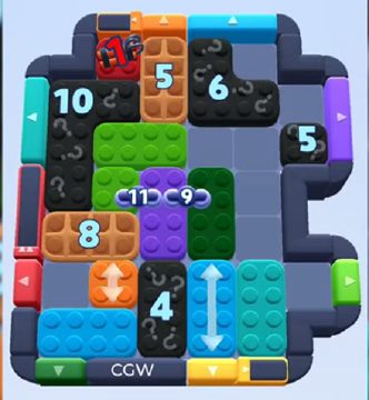 Color Block Jam level 889 / 1831: screenshot of the board
