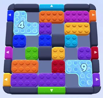 Color Block Jam level 143 / 141 / 529 / 979 / 1596: screenshot of the board