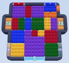 Color Block Jam level: screenshot of the board