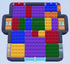 Color Block Jam level: screenshot of the board