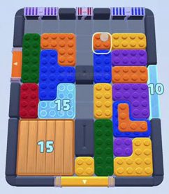 Color Block Jam level: screenshot of the board