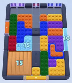 Color Block Jam level 167: screenshot of the board