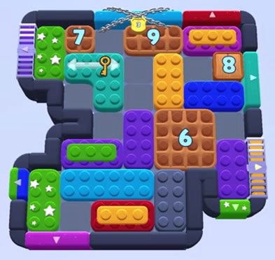 Color Block Jam level 1250 / 1240 / 1243: screenshot of the board