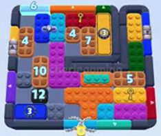 Color Block Jam level 1411 / 1404 / 1407: screenshot of the board