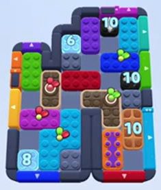 Color Block Jam level 1248 / 1244: screenshot of the board