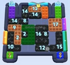 Color Block Jam level: screenshot of the board