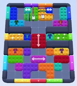 Color Block Jam level 129 / 517 / 967 / 1584: screenshot of the board
