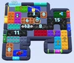 Color Block Jam level: screenshot of the board