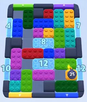 Color Block Jam level 183 / 571 / 1021 / 1694: screenshot of the board