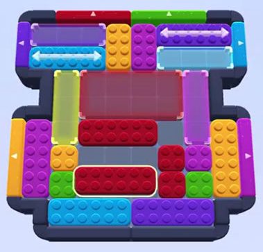 Color Block Jam level: screenshot of the board