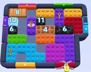 Color Block Jam level 1355 / 1359 / 1379 / 2287: screenshot of the board