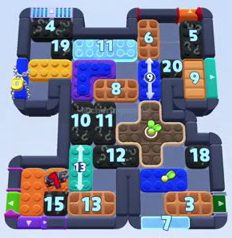 Color Block Jam level: screenshot of the board