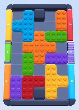 Color Block Jam level 65: screenshot of the board