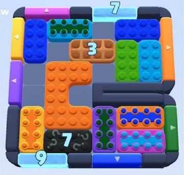 Color Block Jam level 1045 / 1947: screenshot of the board