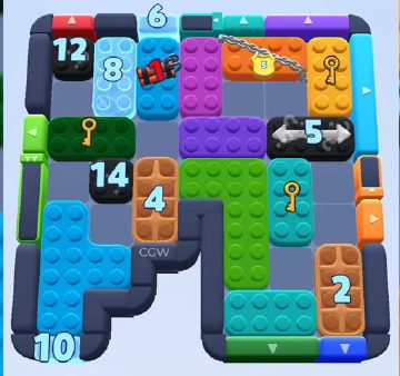 Color Block Jam level 883 / 881 / 1777: screenshot of the board