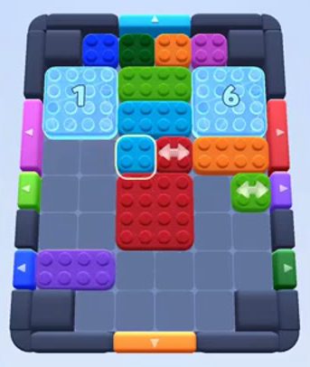 Color Block Jam level: screenshot of the board