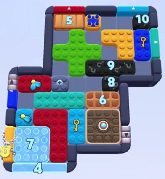 Color Block Jam level 1410 / 2319 / 2419: screenshot of the board