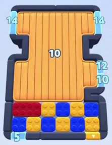 Color Block Jam level: screenshot of the board