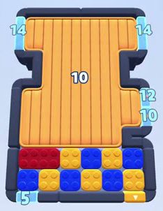 Color Block Jam level: screenshot of the board