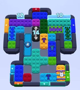 Color Block Jam level 1442 / 1445: screenshot of the board