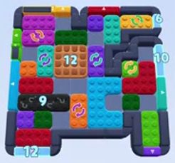 Color Block Jam level 1344 / 1347 / 1350 / 1351: screenshot of the board