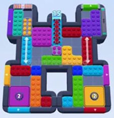 Color Block Jam level 1405 / 1400 / 1403 / 1404: screenshot of the board