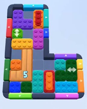 Color Block Jam level 279: screenshot of the board