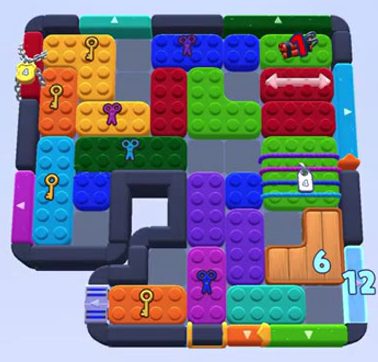 Color Block Jam level 1574 / 1571 / 1576 / 1581: screenshot of the board