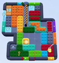 Color Block Jam level 1338: screenshot of the board