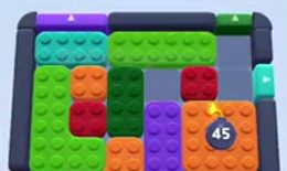 Color Block Jam level 101: screenshot of the board