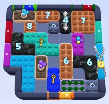 Color Block Jam level 1236: screenshot of the board